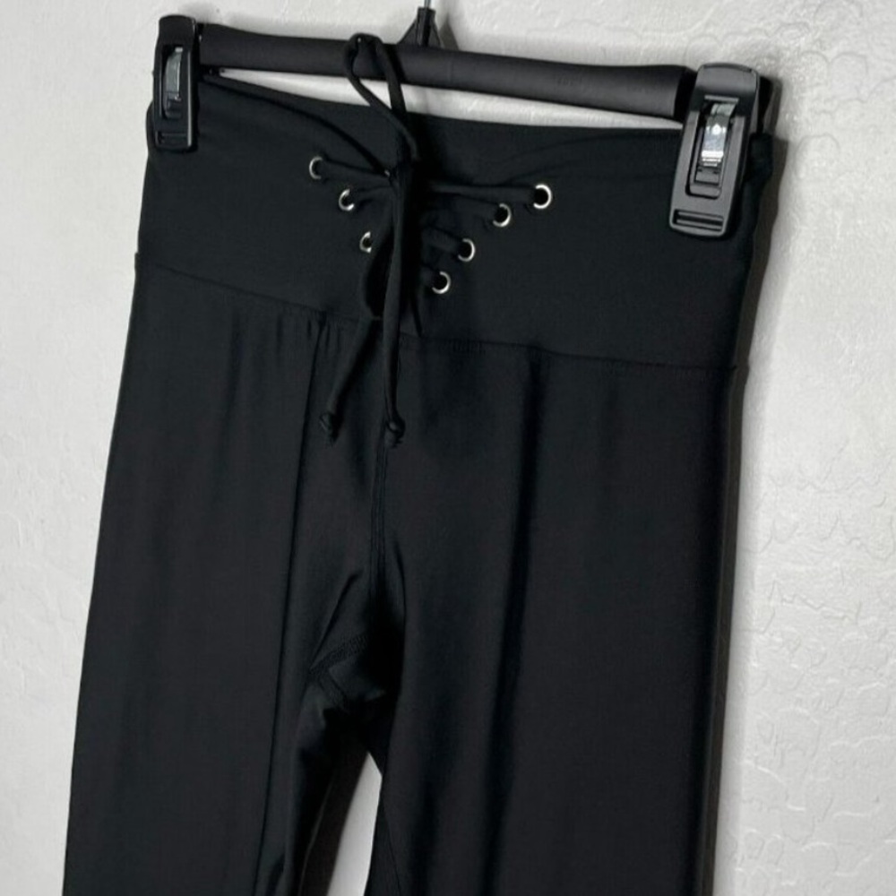 Revolve - Year Of Ours — Stretch Football Leggings in Black- lace up tie detail - Picture 12 of 14